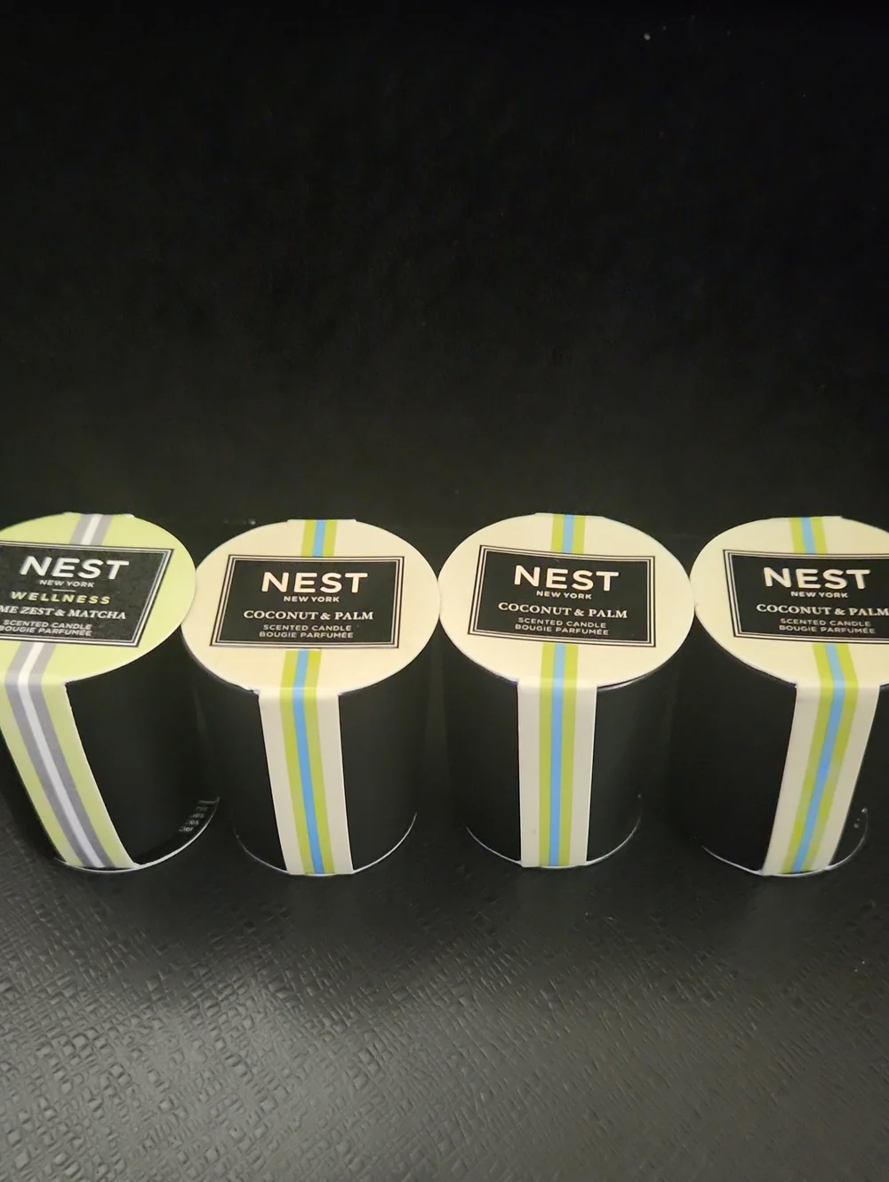 NEST Coconut & Palm Scented Mini Candle -(Set of 4)